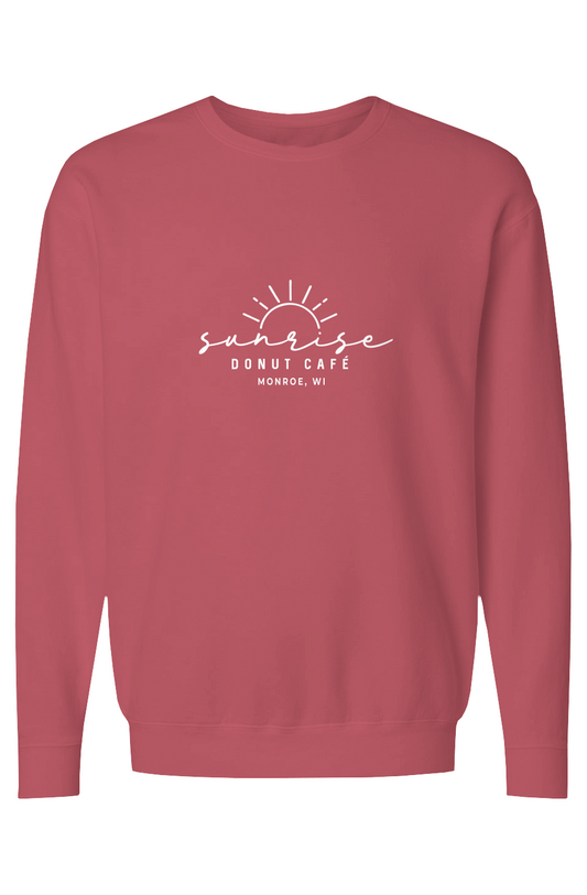 100% Cotton Sunrise Crewneck - Crimson